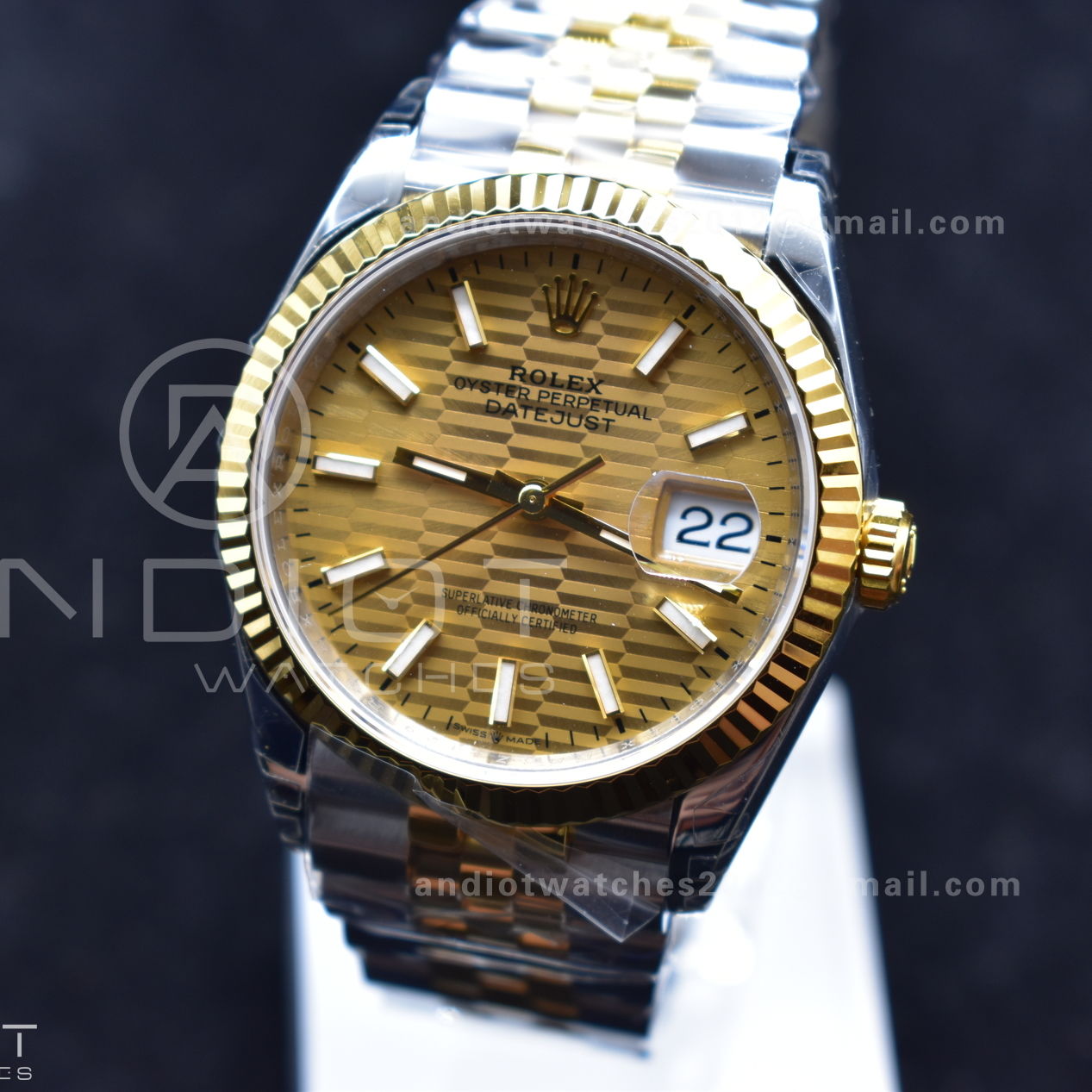 DateJust 36 SS/YG 126231 VSF 1:1 Best Edition 904L Steel Gold Textured Dial on Jubilee Bracelet VS3235